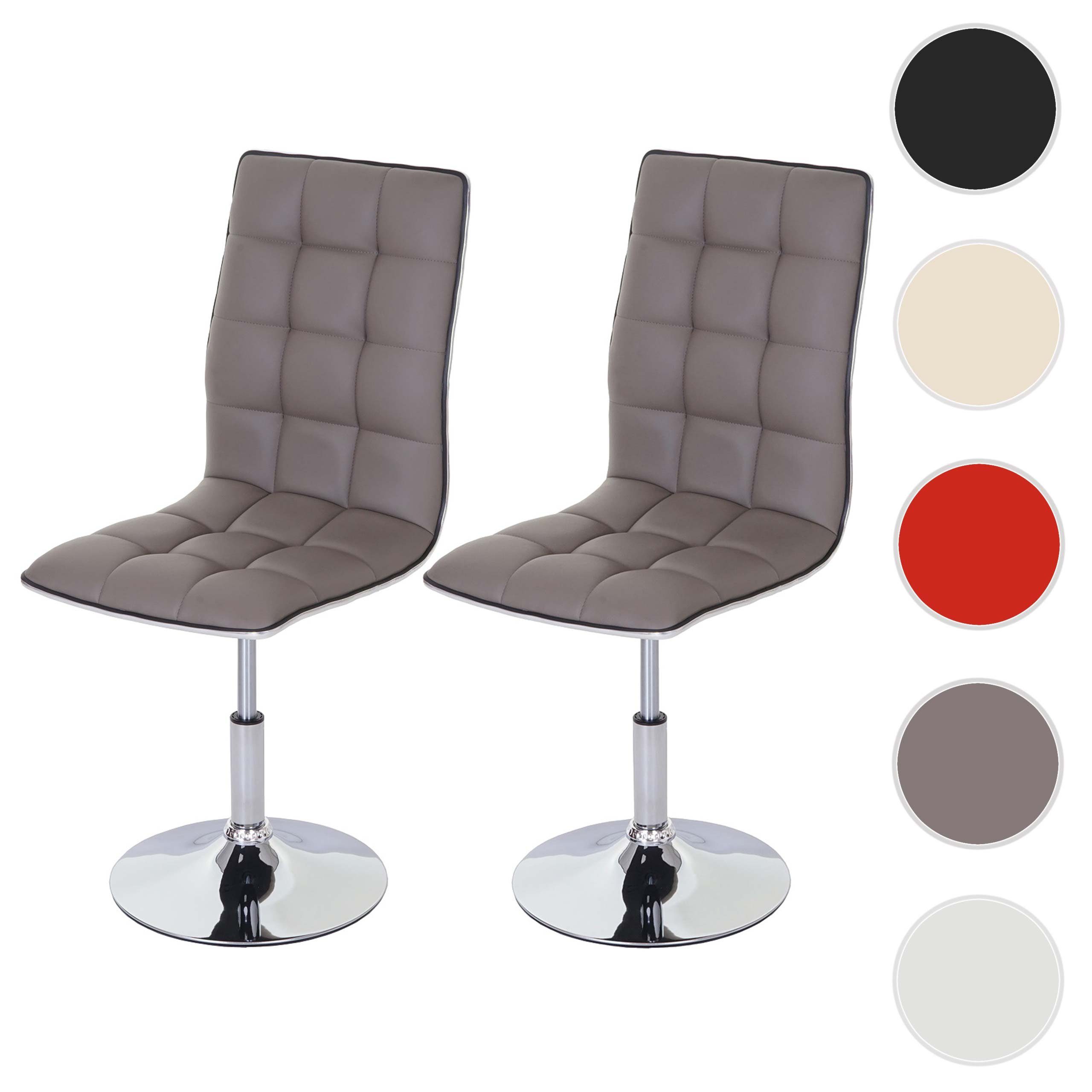 MCW Esszimmerstuhl MCW-C41-2 (Set, 2 St), 2er-Set, Stufenlos höhenverstellbare Gasdruckfeder, Abgerundete Ecken