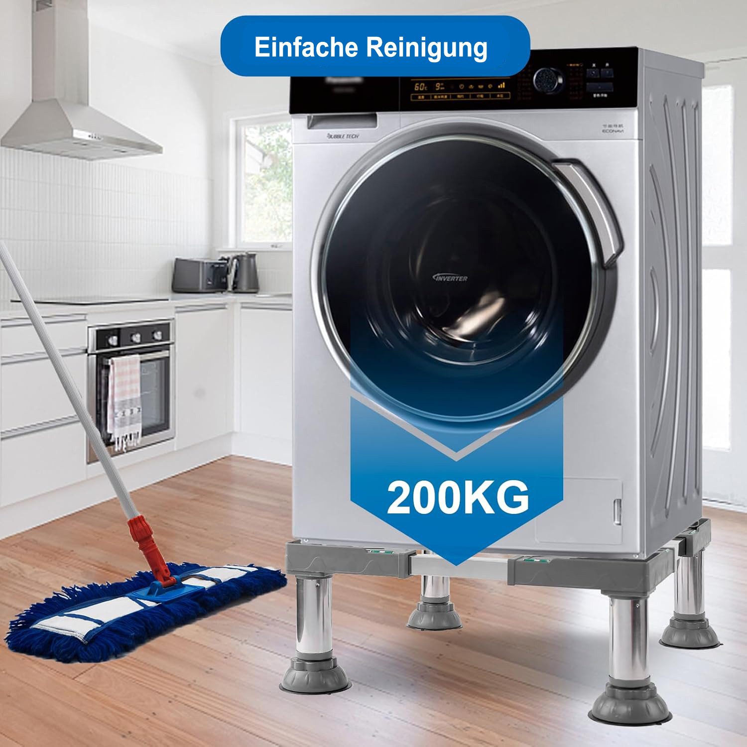 Auledio Waschmaschinenuntergestell Waschmaschinenuntergestell mit vibrationsdämpfenden Füßen, Untergestell, Waschmaschinenzubehör