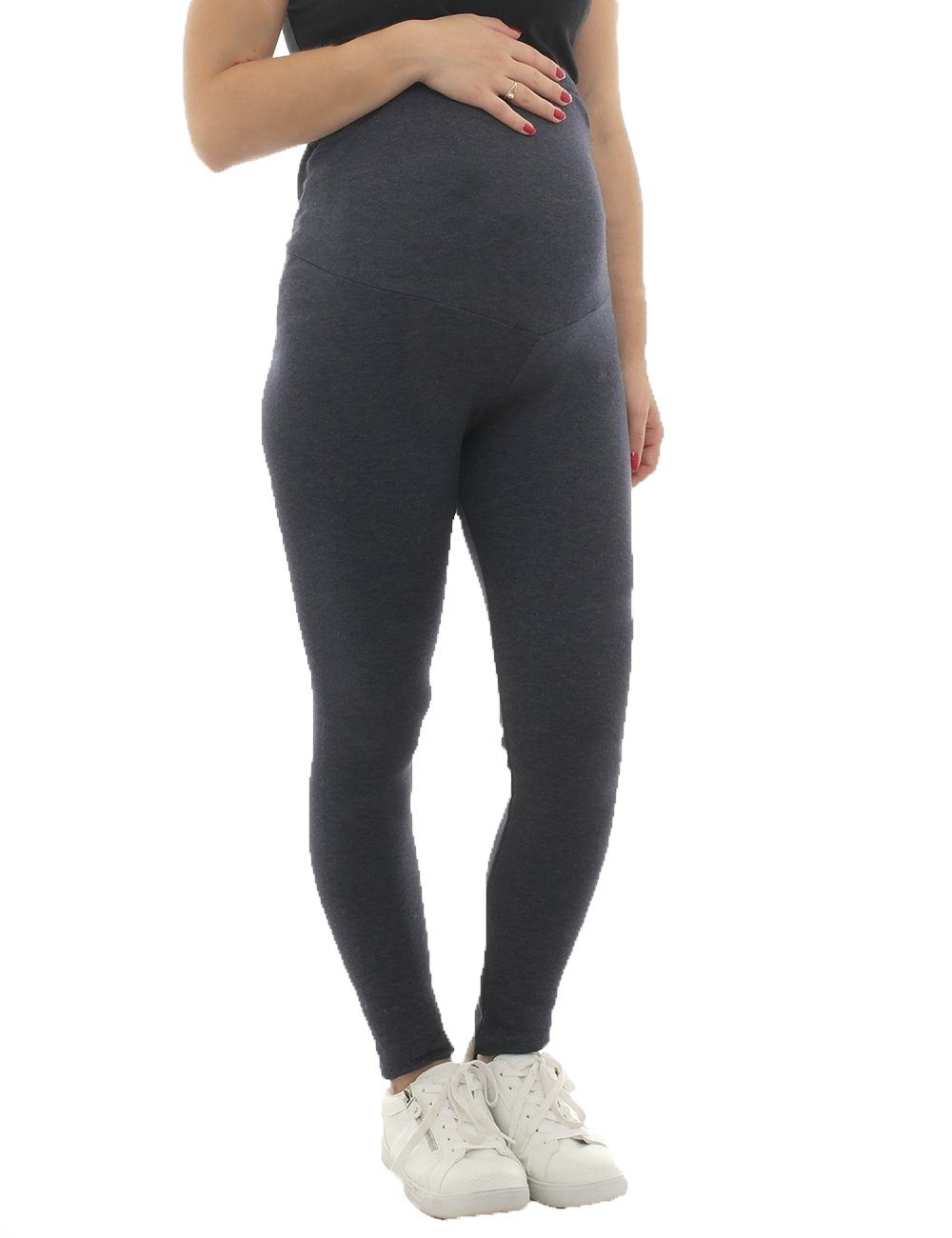 F&K-Mode Umstandsleggings Umstand Hose Baumwolle jeans lang Leggings