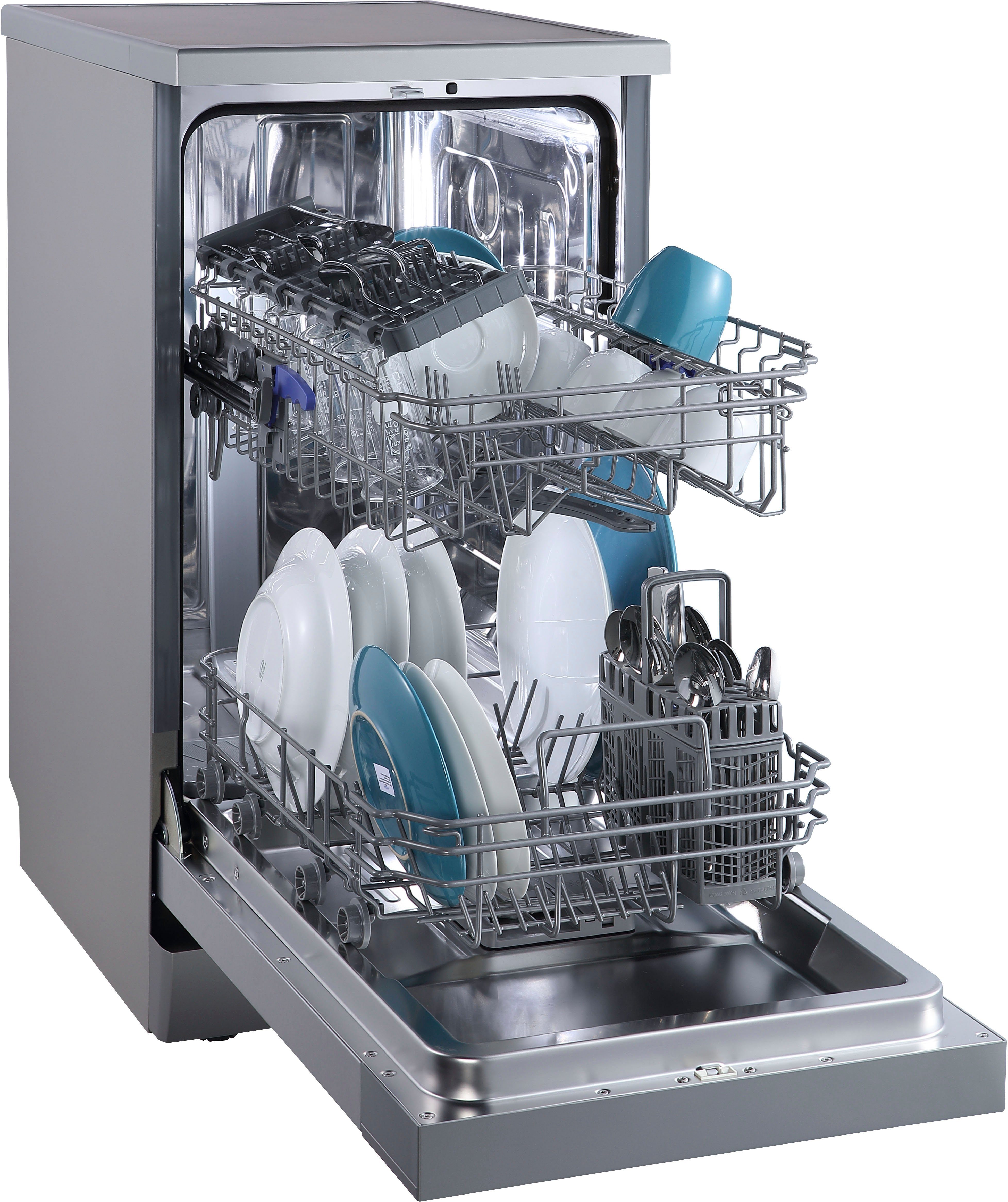 Hanseatic Standgeschirrspüler HG4585C10J7610DS, 10 Maßgedecke, mit Edelstahl-Innenraum, mit automatischer Türöffnung
