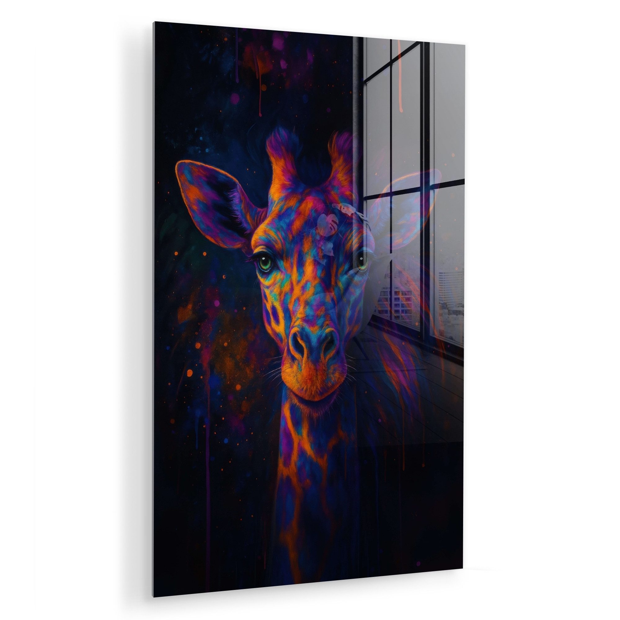 MuchoWow Acrylglasbild Giraffe - Farbig - günstig online kaufen