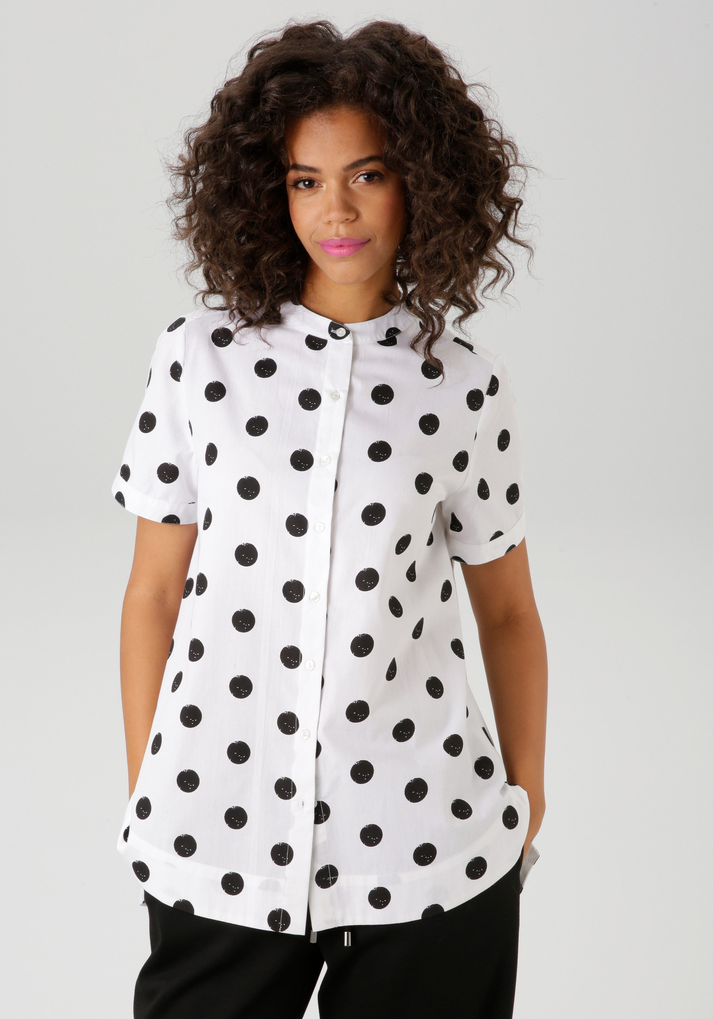 Aniston CASUAL Longbluse, mit coolen Punkten bedruckt günstig online kaufen
