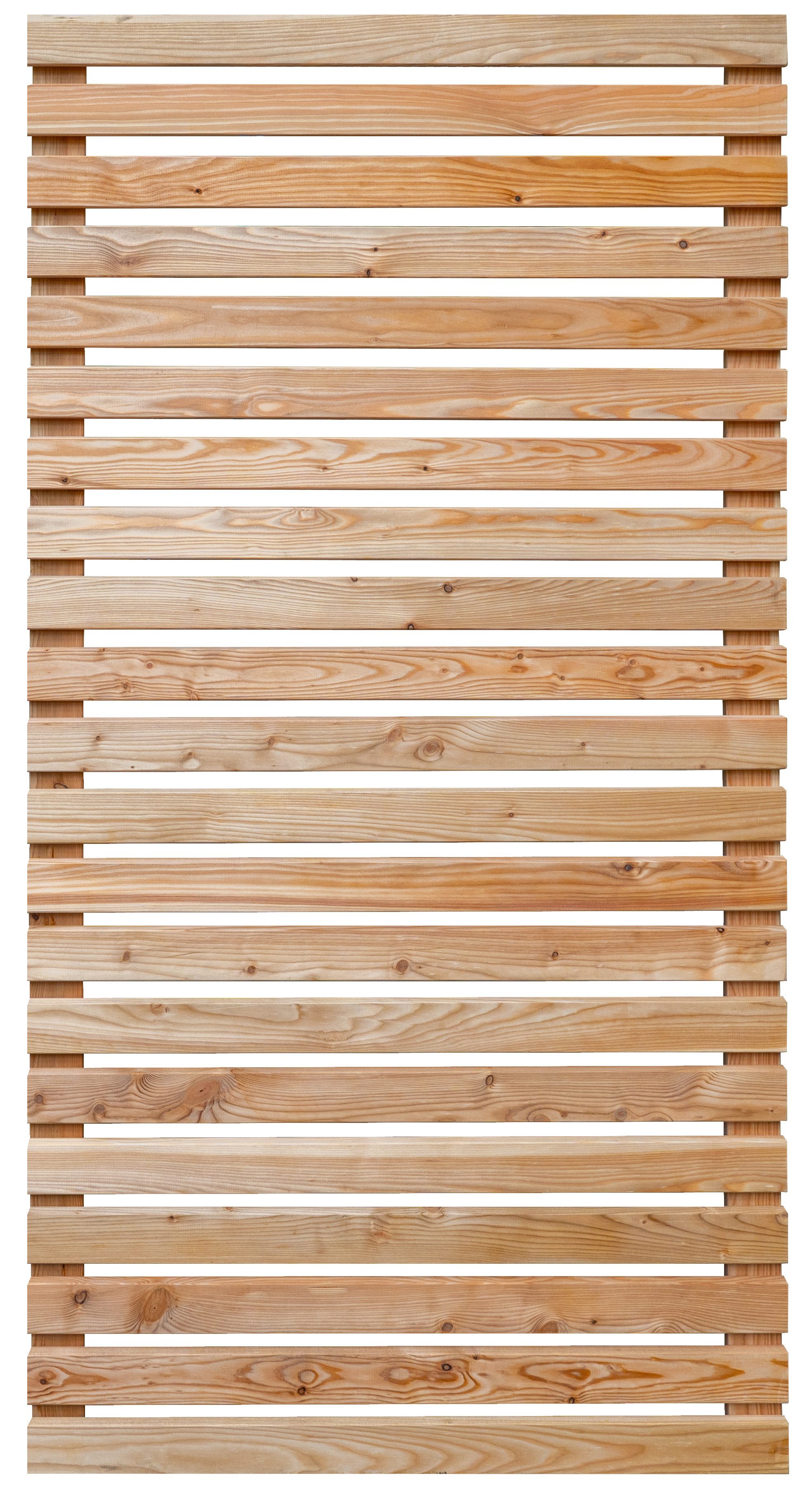 GartenLand Zaun Römö Rhombus Lärche Natur 90x180 cm, (Set, Ohne Pfosten, ca. 90x180 cm)