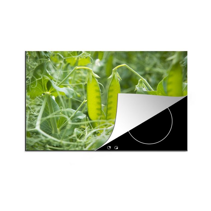 MuchoWow Herdblende-/Abdeckplatte Gemüse - Grün - Bohnen Vinyl (1 tlg) induktionskochfeld Schutz für die küche Ceranfeldabdeckung