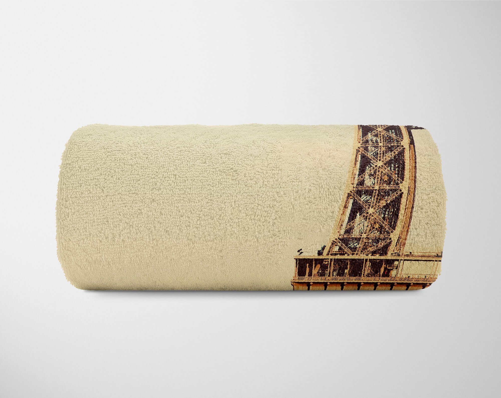 Handtuch (1-St), Eiffelturm Handtuch Fotomotiv Baumwolle-Polyester-Mix Paris Art Sinus F, Saunatuch Strandhandtuch Handtücher Kuscheldecke mit
