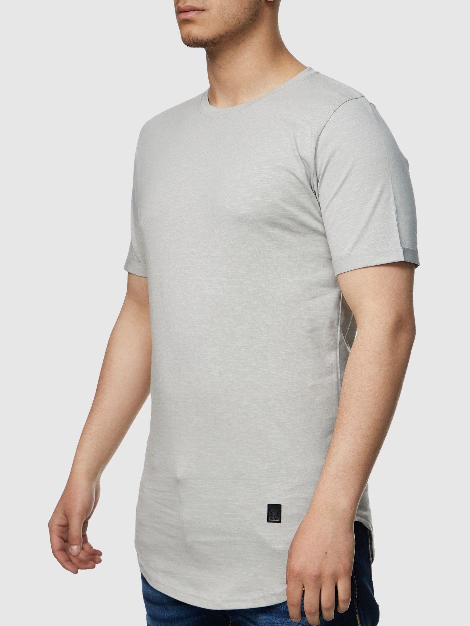 John Kayna T-Shirt John Kayna T-Shirt TS-3659 (Shirt Polo Kurzarmshirt Tee, 1-tlg) Fitness Freizeit Casual Grau