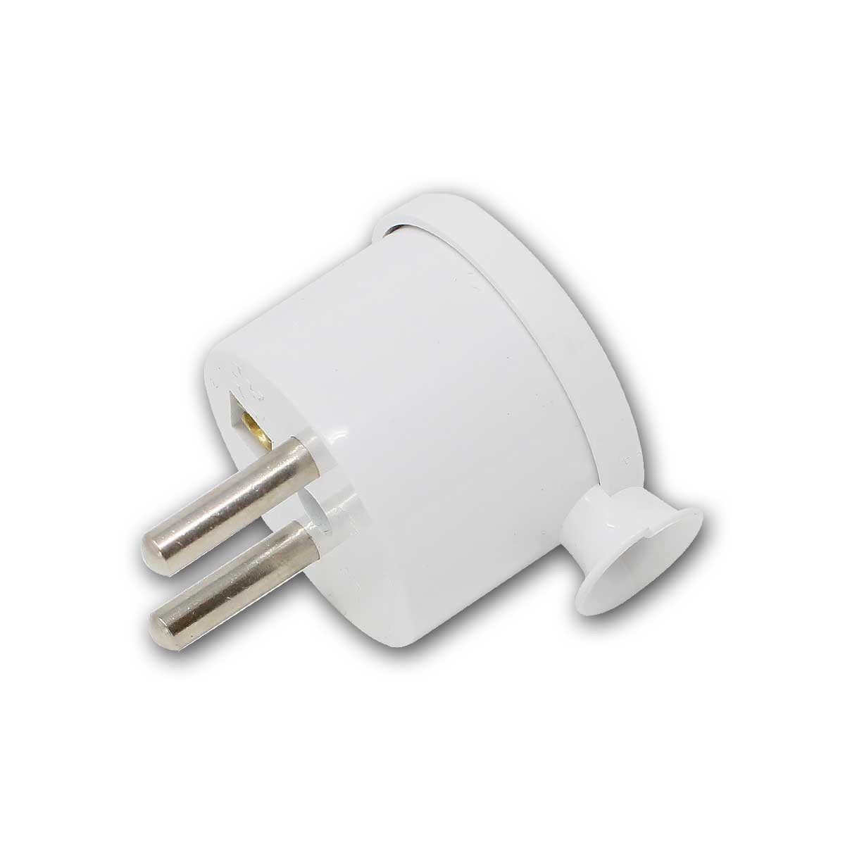 world-trading-net Schuko-Stecker Schutzkontakt Winkel-Stecker WTN-III weiß 2P+Z