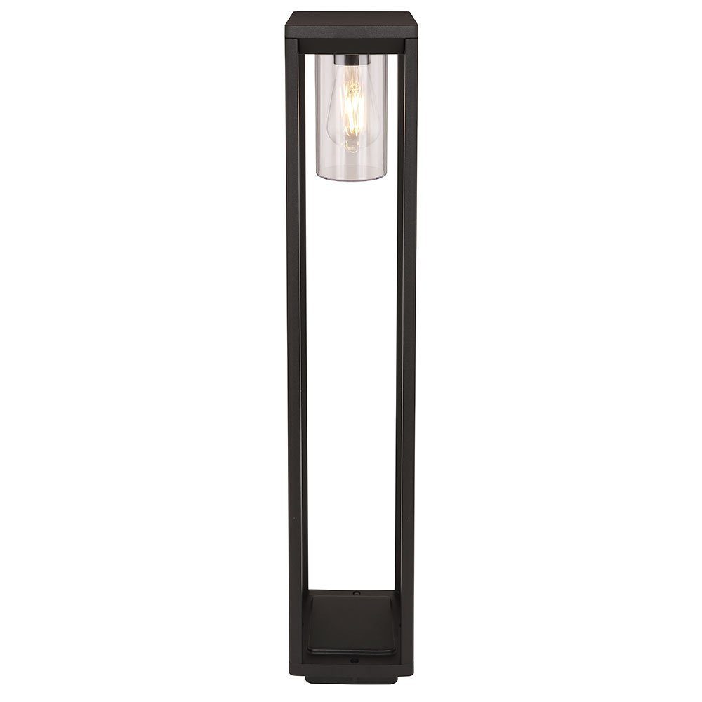 ALU schwarz-matt LED etc-shop Leuchte Leuchtmittel inklusive, Außen-Stehlampe, Warmweiß, Fernbedienung Farbwechsel, Steh Garten Stand