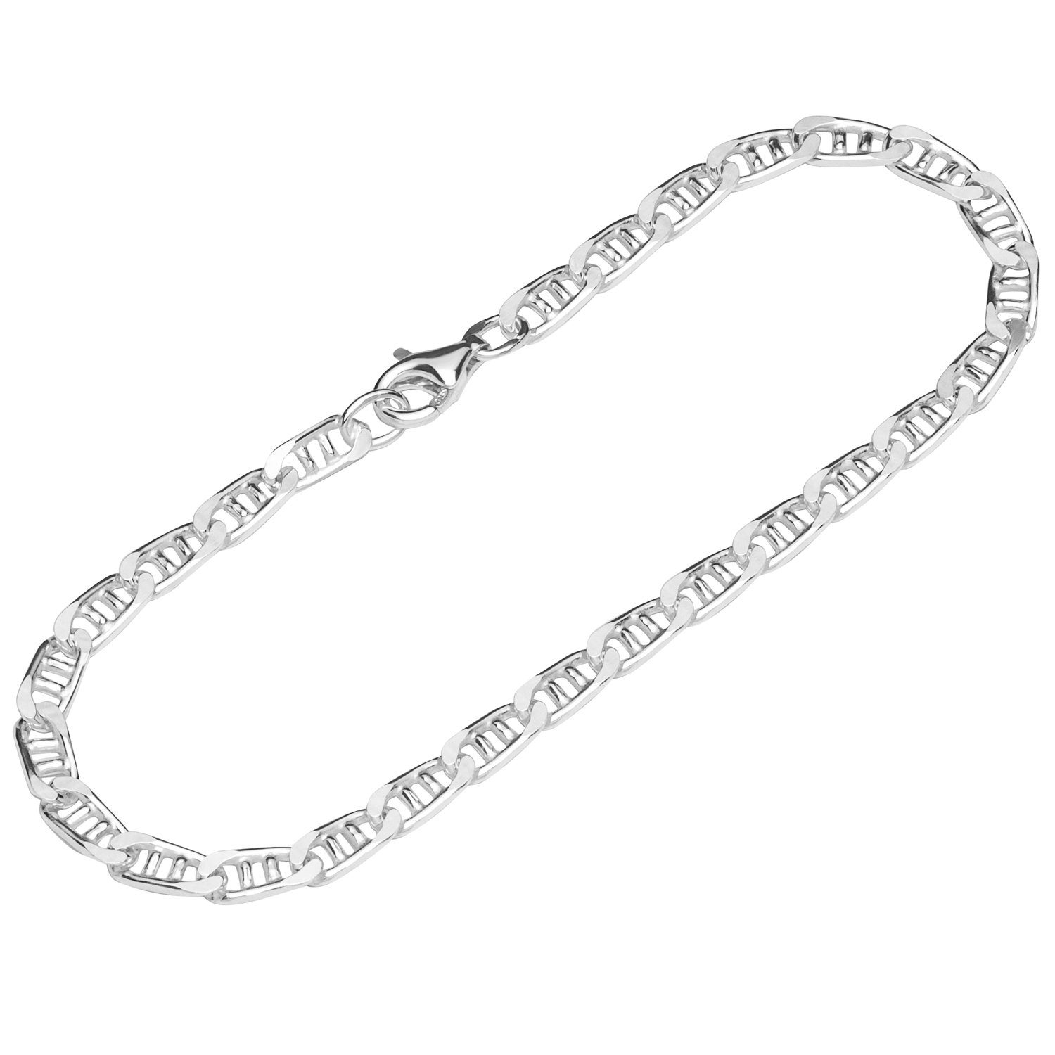 Silberarmband Armband 925 Sterling Silber 19cm Stegpanzerkette 4