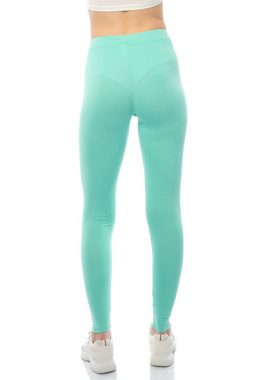 Bongual Leggings Damen Leggins lang Basic Komfortbund Komfortbund