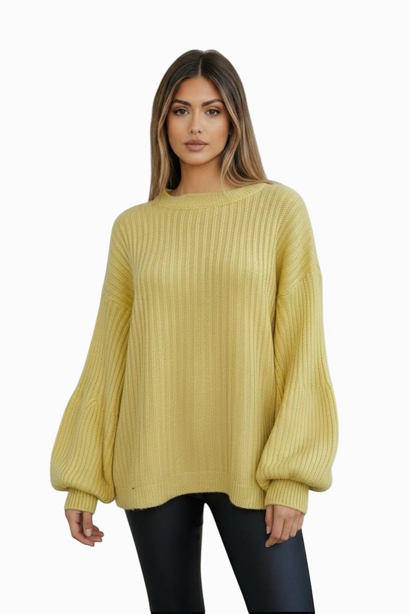 Worldclassca Strickpullover WORLDCLASSCA Damen Oversize Strickpulllover Ballonärmel Pulli Neue Kollektion - Stilvolle und gemütliche Strickmode für Damen