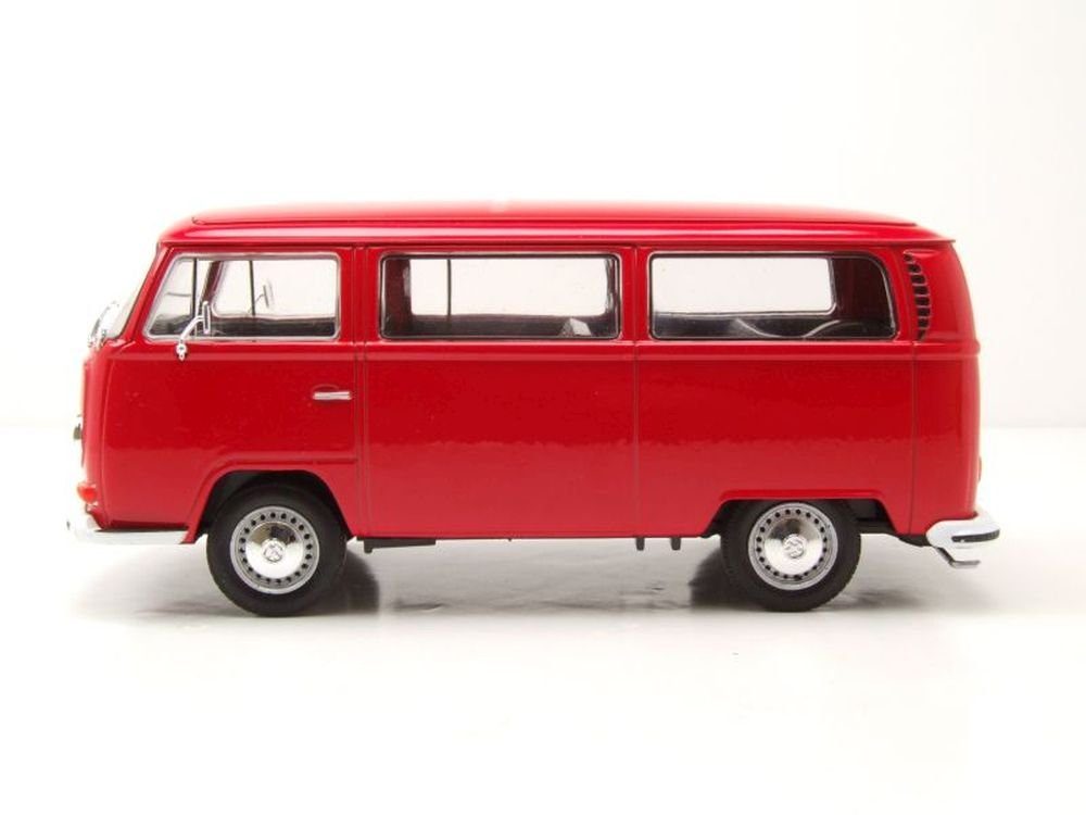 Welly Modellauto VW T2 Bus 1972 rot, Maßstab 1:24
