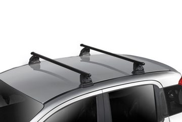 VDP Dachbox, Dachbox VDPBA320 320 Liter carbonlook abschließbar + Dachträger VDP EVO Stahl kompatibel mit Mercedes CLA (C117) 4 Türer 2013-2019