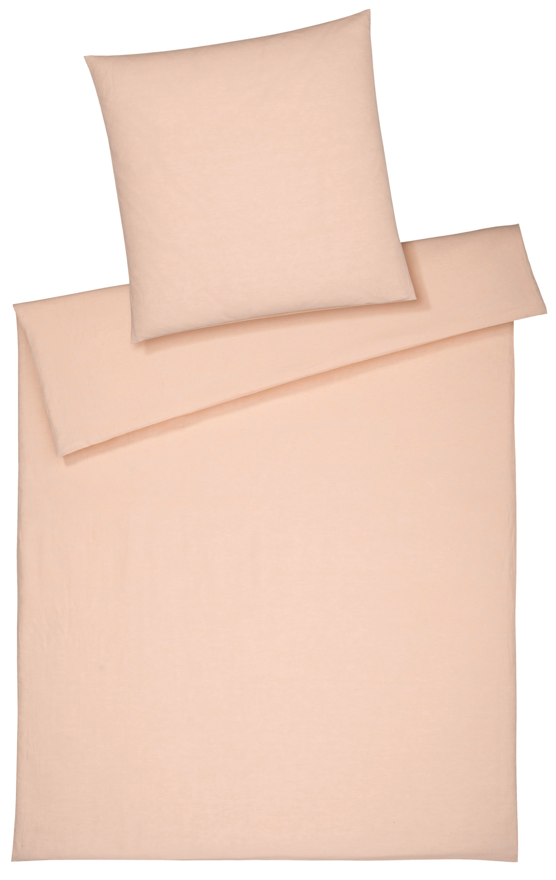 Elegante Bettwäsche Breezee, Halbleinen, 2 teilig, angenehmes Hautgefühl