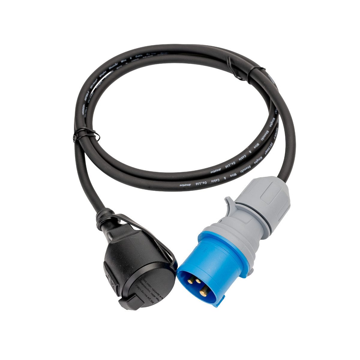 Platinet Schuko-Kupplung GP51, (Einzelprodukt), CEE auf Schuko Adapter für flexible Stromversorgung