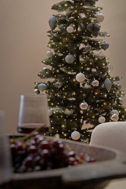LeGer Home by Lena Gercke Weihnachtsbaumkugel Lihn, Christbaumschmuck aus Glas, mit Pünktchenregen, Ø ca. 8 cm (3 St), Weihnachtsdeko, Christbaumkugel, mundgeblasen, handdekoriert, klarglas