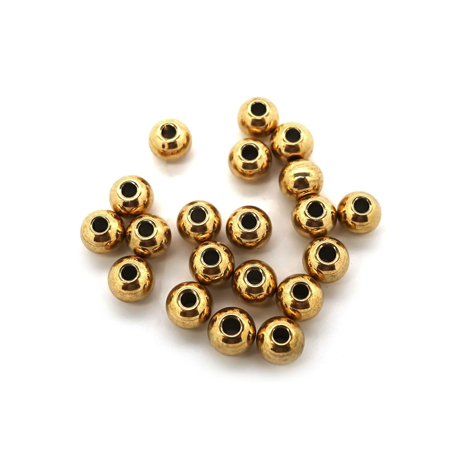 maDDma Ремесленные бусы 20 Premium Edelstahlperlen, Ø 2mm - Bohrung 0.5mm