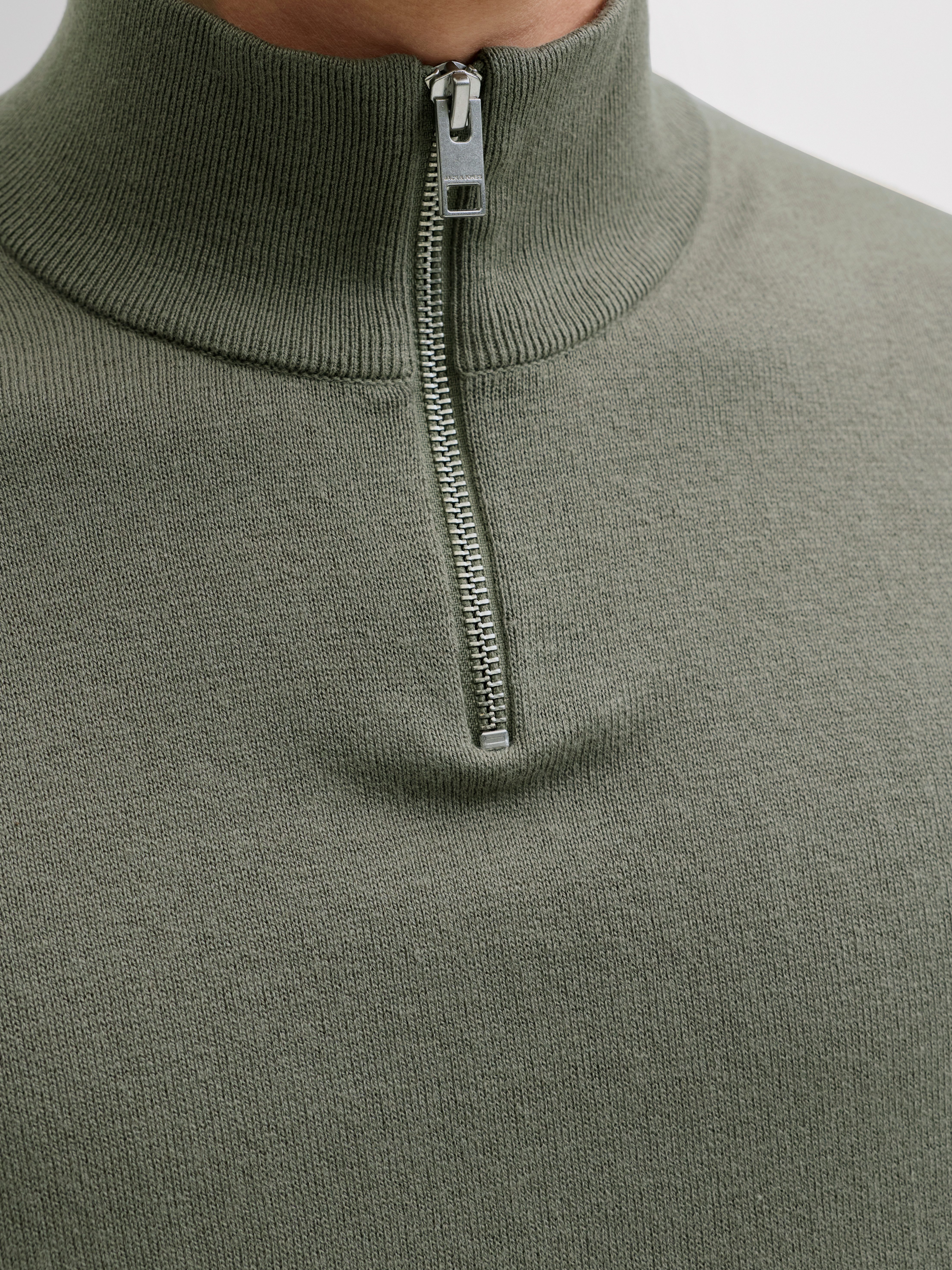 Jack & Jones Troyer JJEEMIL KNIT HALF ZIP NOOS Baumwollmischung, regular fit
