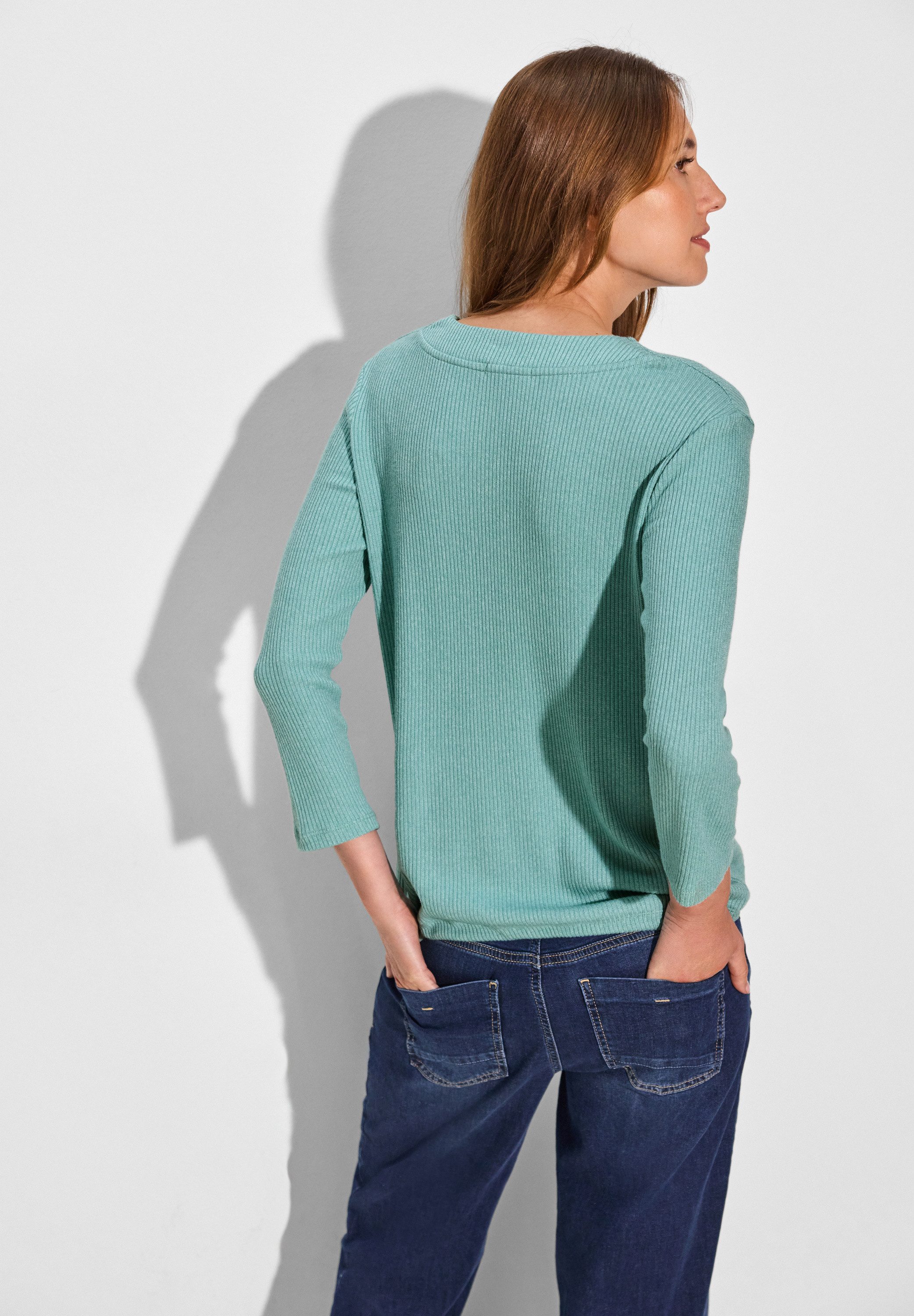 CECIL 3/4-Arm-Shirt aus softem Materialmix günstig online kaufen