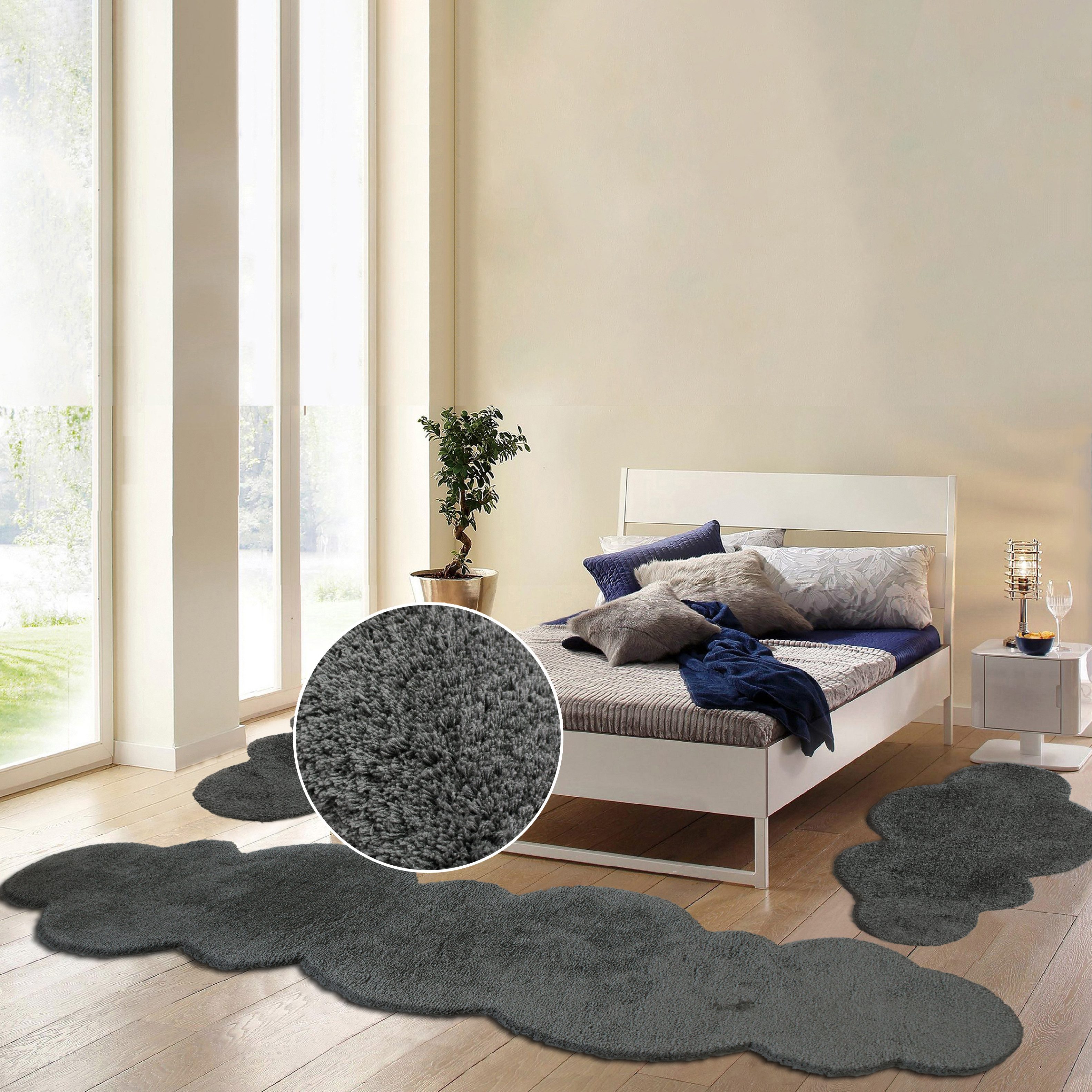 my home Bettumrandung Microfaser Teppich Magong, günstig online kaufen