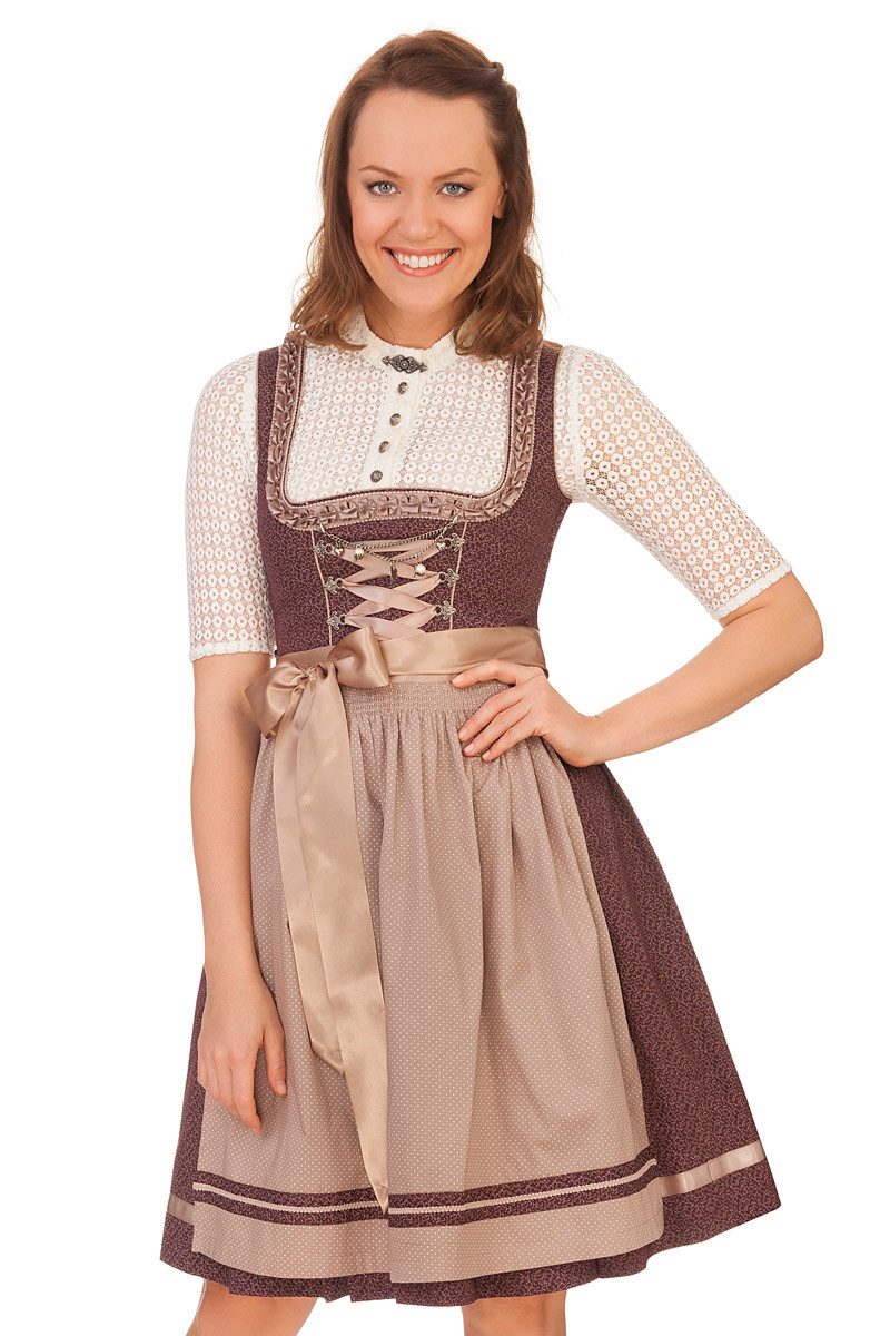 MARJO Dirndl Midi Dirndl 2tlg. - FINI - bordeaux mehr