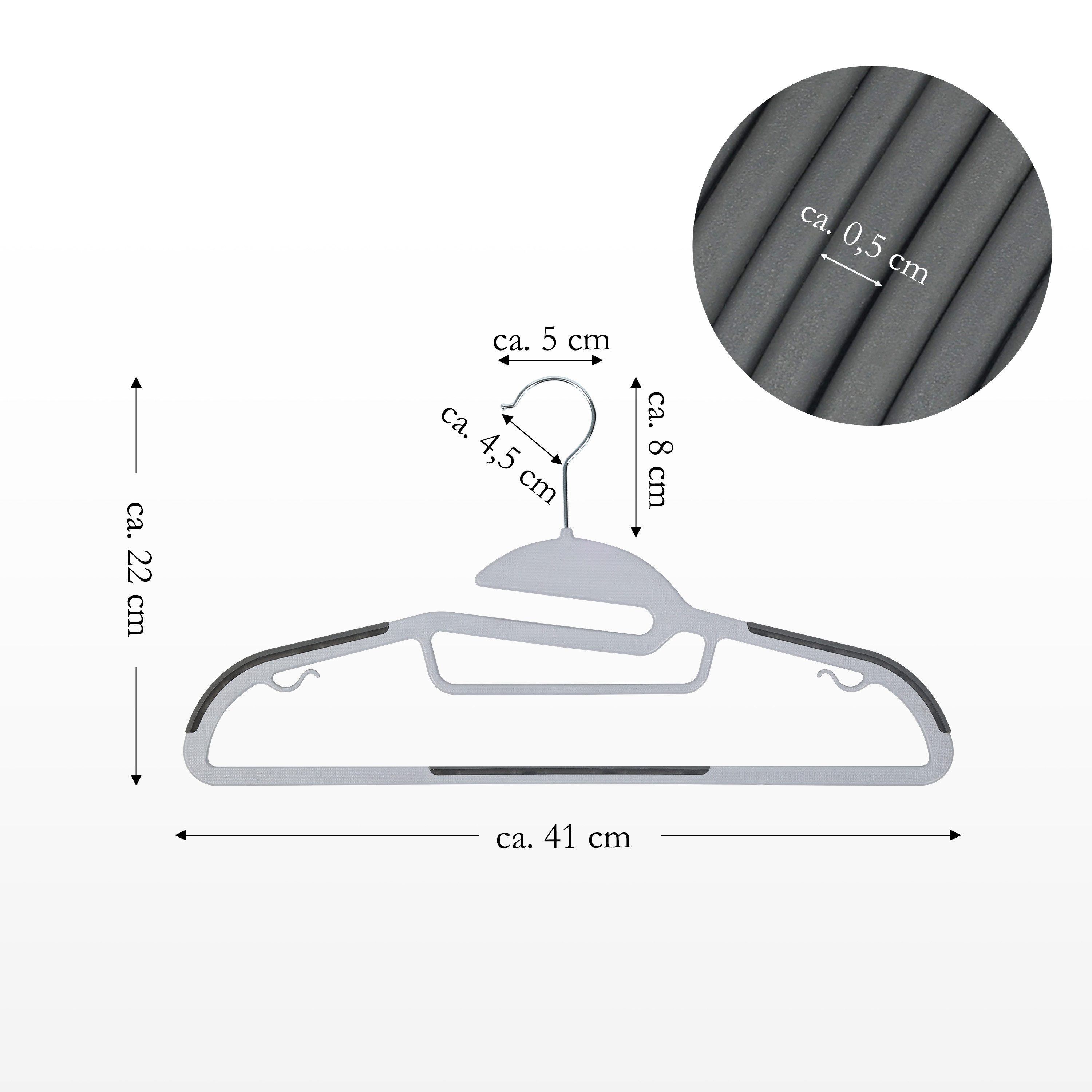 Ribelli Kleiderbügel 20/50 Stück, Rutschfester mehrfach Kleiderbügel mit 36 günstig online kaufen
