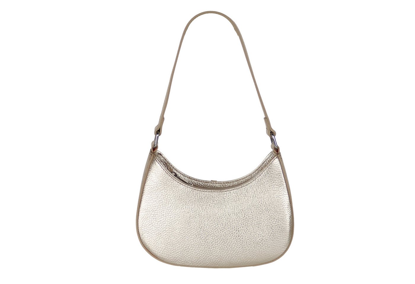 MIRROSI Umhängetasche Damen Schultertasche aus Echtleder, Made in Italy (ca.24x18x8cm), Crossbody aus Echtes Leder, zwei Riemen (kurz und lang)