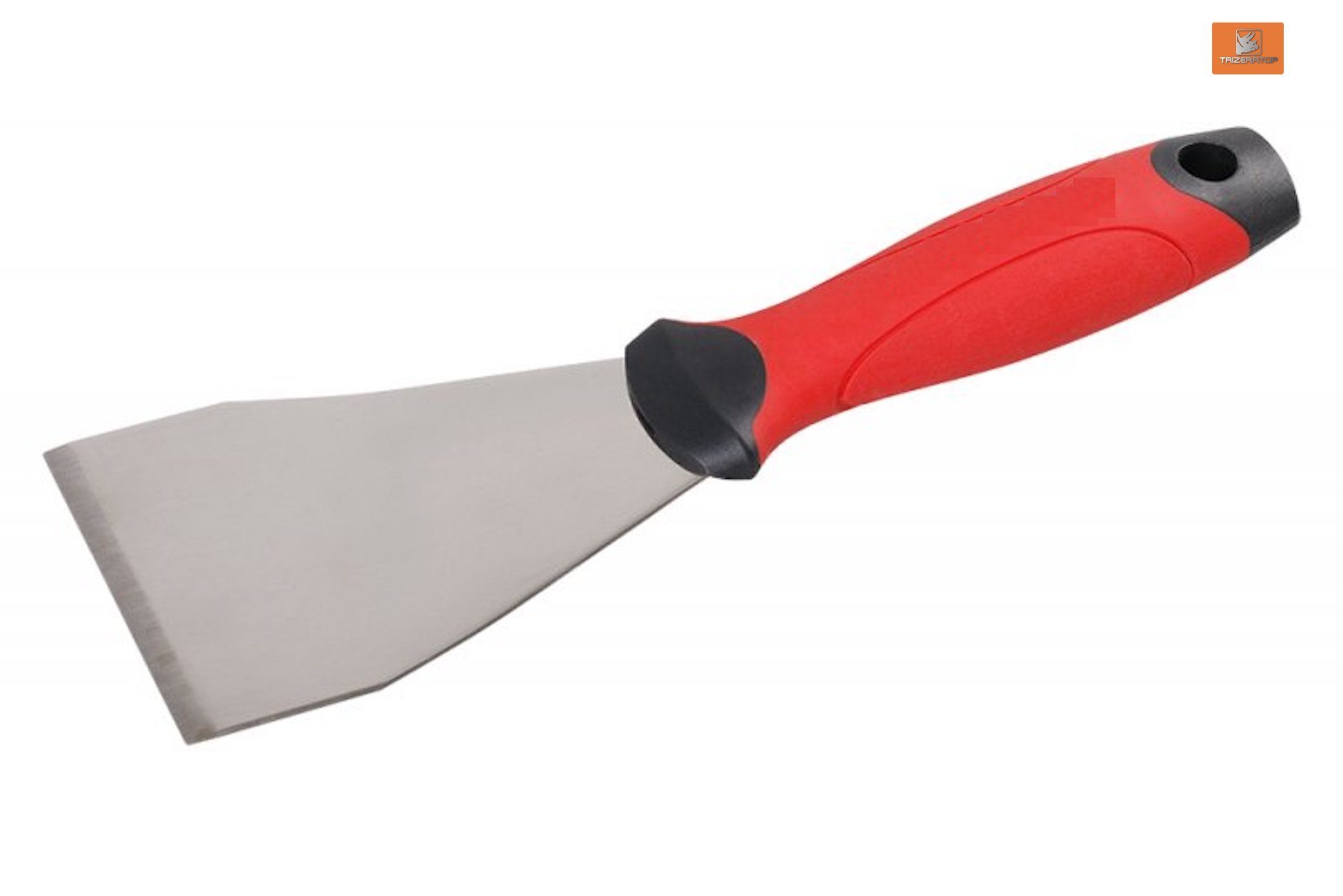 Universalschaber Schaber Stoßspachtel 75mm mit Softgriff, Edelstahl