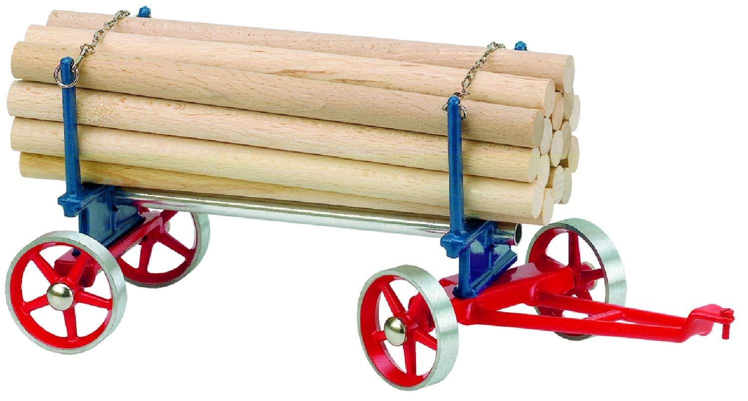 Wilesco Lernspielzeug Wilesco Langholzwagen A 425, Holz-Transportwagen für Dampfmodelle