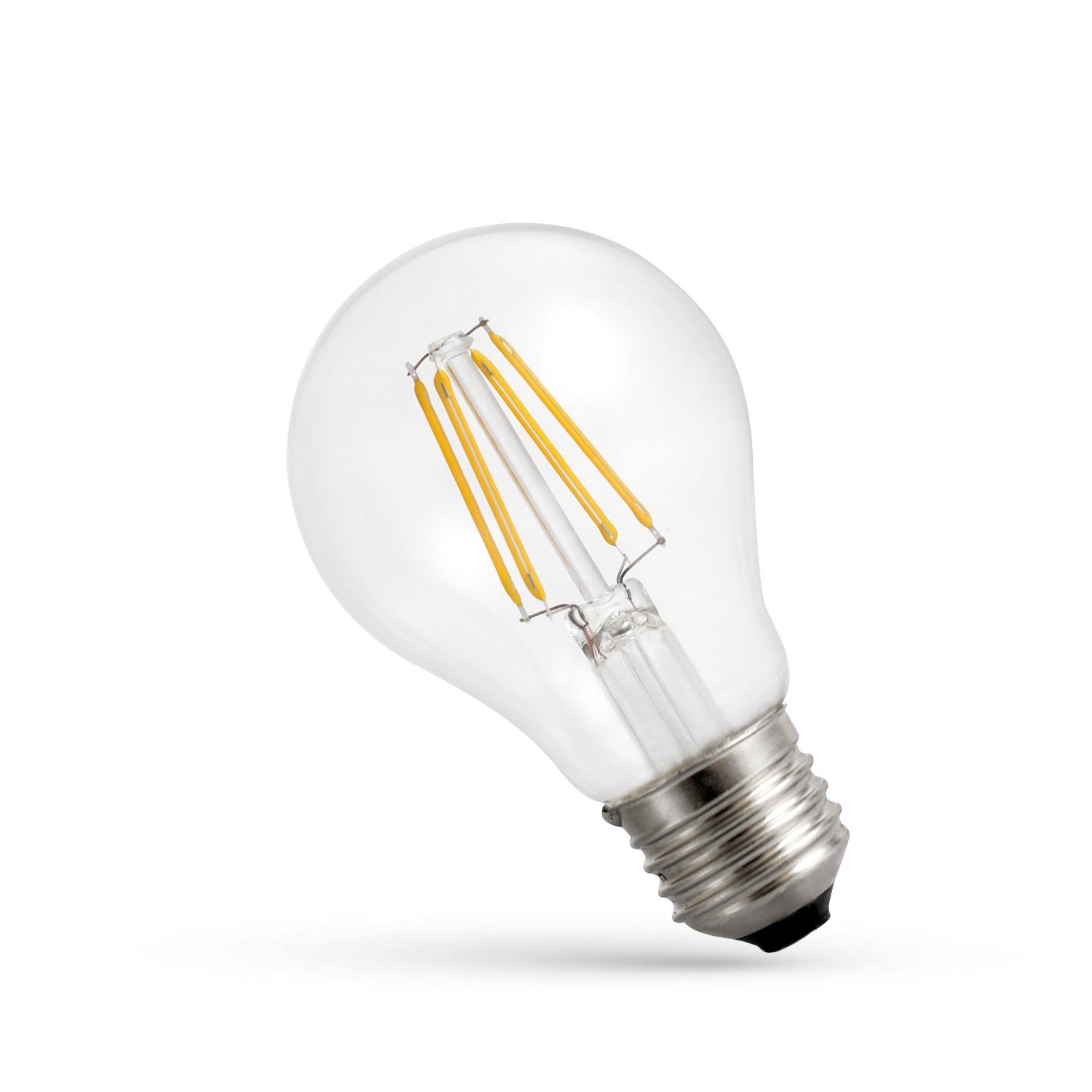 LED SpectrumLED Warmweiß, E27, Dimmbar, E27 1100lm Warmweiß spectrum klar Filament LED-Leuchtmittel Filament 2700K DIMMBAR, 8,5W=75W 300° Klar A60 LED