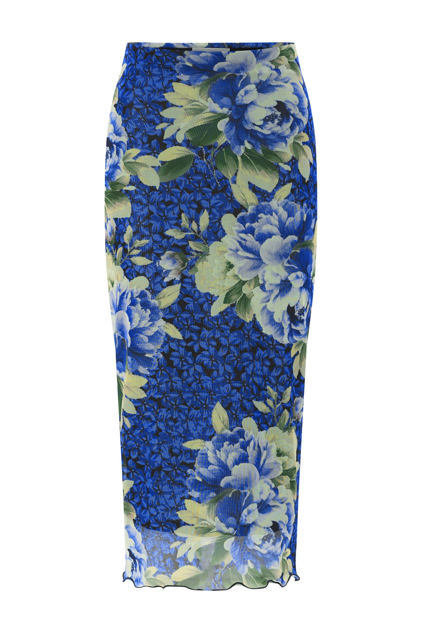 RICHROYAL Midirock Printed Mesh Skirt