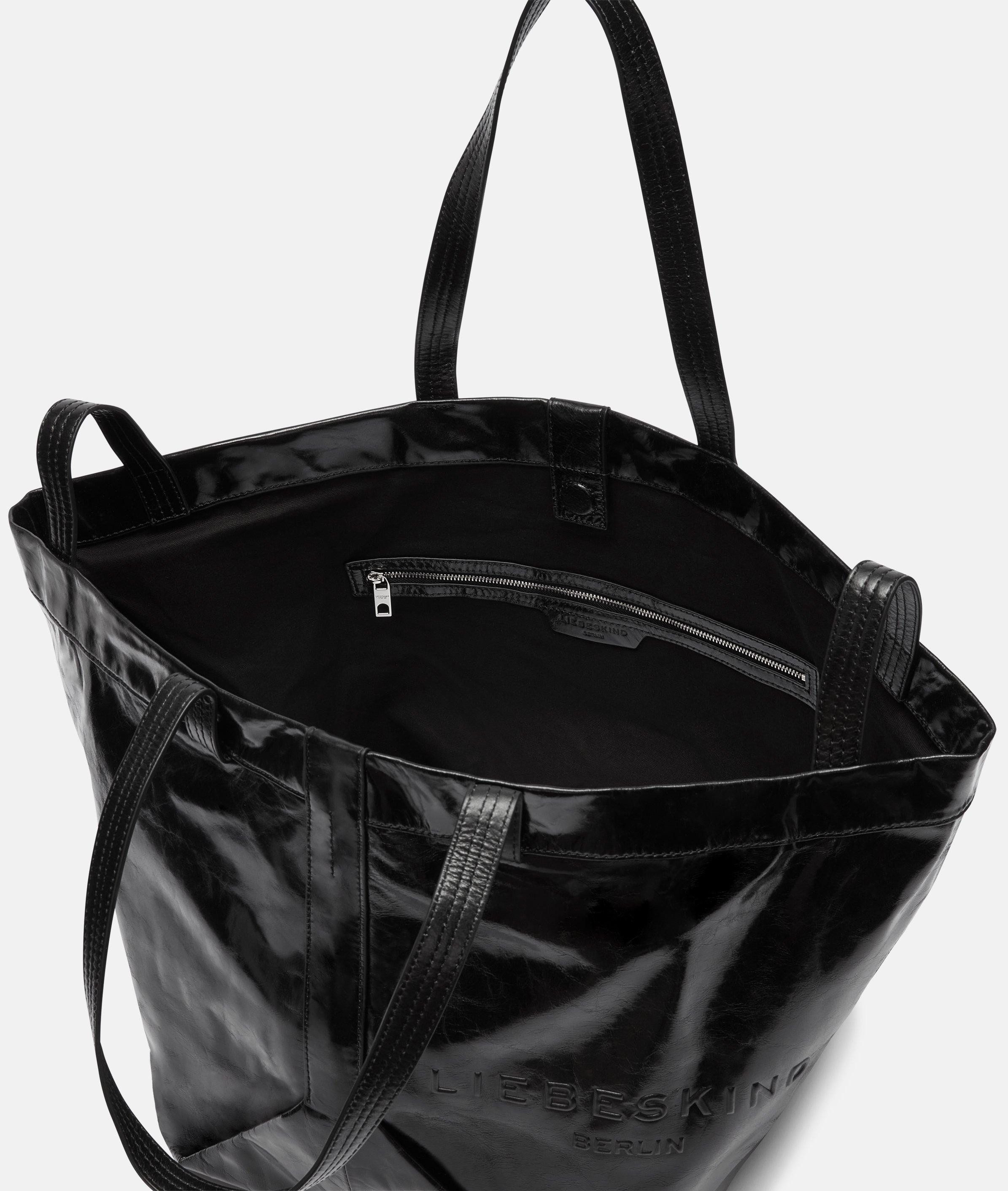 Liebeskind Berlin Shopper Elvira Shopper L, Großer Shopper aus Glattleder in Crinkle-Optik