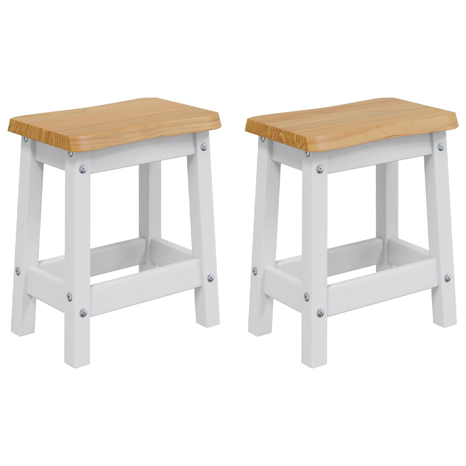 vidaXL Barhocker Barhocker EKAI 2 stk. Weiß 40 x 29 x 45,5 cm (2 St)