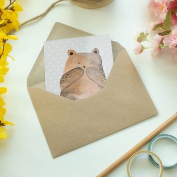 Mr. & Mrs. Panda Grußkarte Bär Verlust - Grau Pastell - Geschenk, Grußkarte, Einladungskarte, Te, Einzigartige Motive