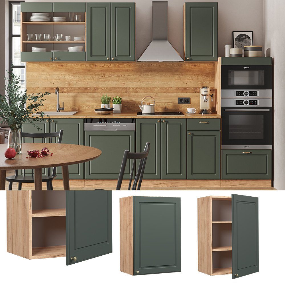 Vicco Hängeschrank Fame-Line, Grün-Gold Landhaus/Goldkraft Eiche, günstig online kaufen