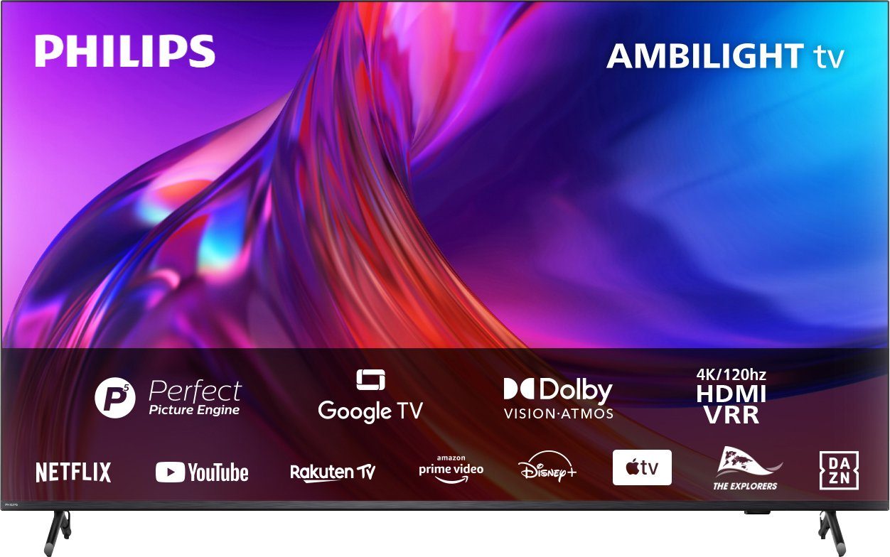 Google Philips TV, (189 Zoll, 75PUS8808/12 TV, 4K HD, Android cm/75 Ultra LED-Fernseher