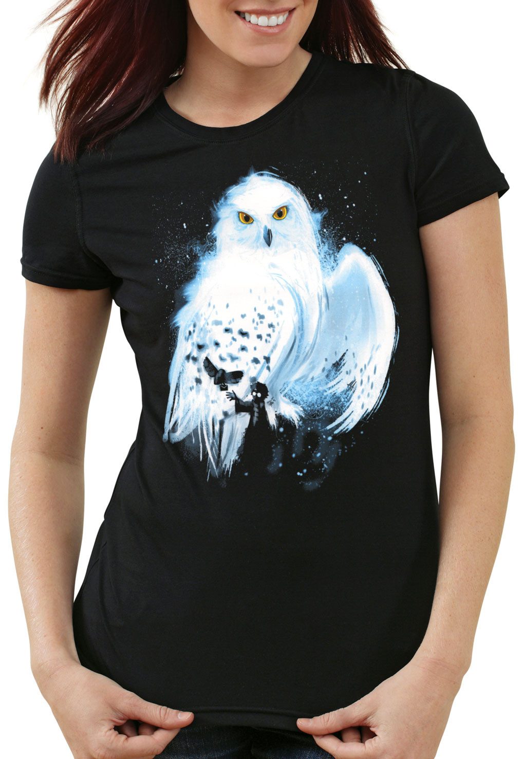 style3 T-Shirt Zauberhafte Eule harry zauberstab günstig online kaufen