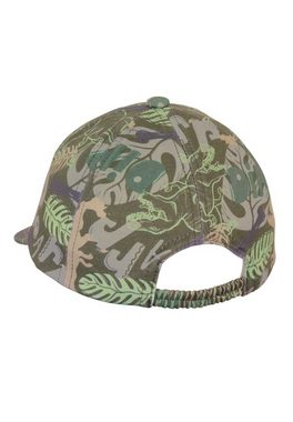 Sterntaler® Beanie Basecap Dinosaurier (1-St., Cap für Kinder mit Größenregulierung ideal für den Sommer) Hut Sonnenschutz Baumwolle in Grün mit Dino-Muster