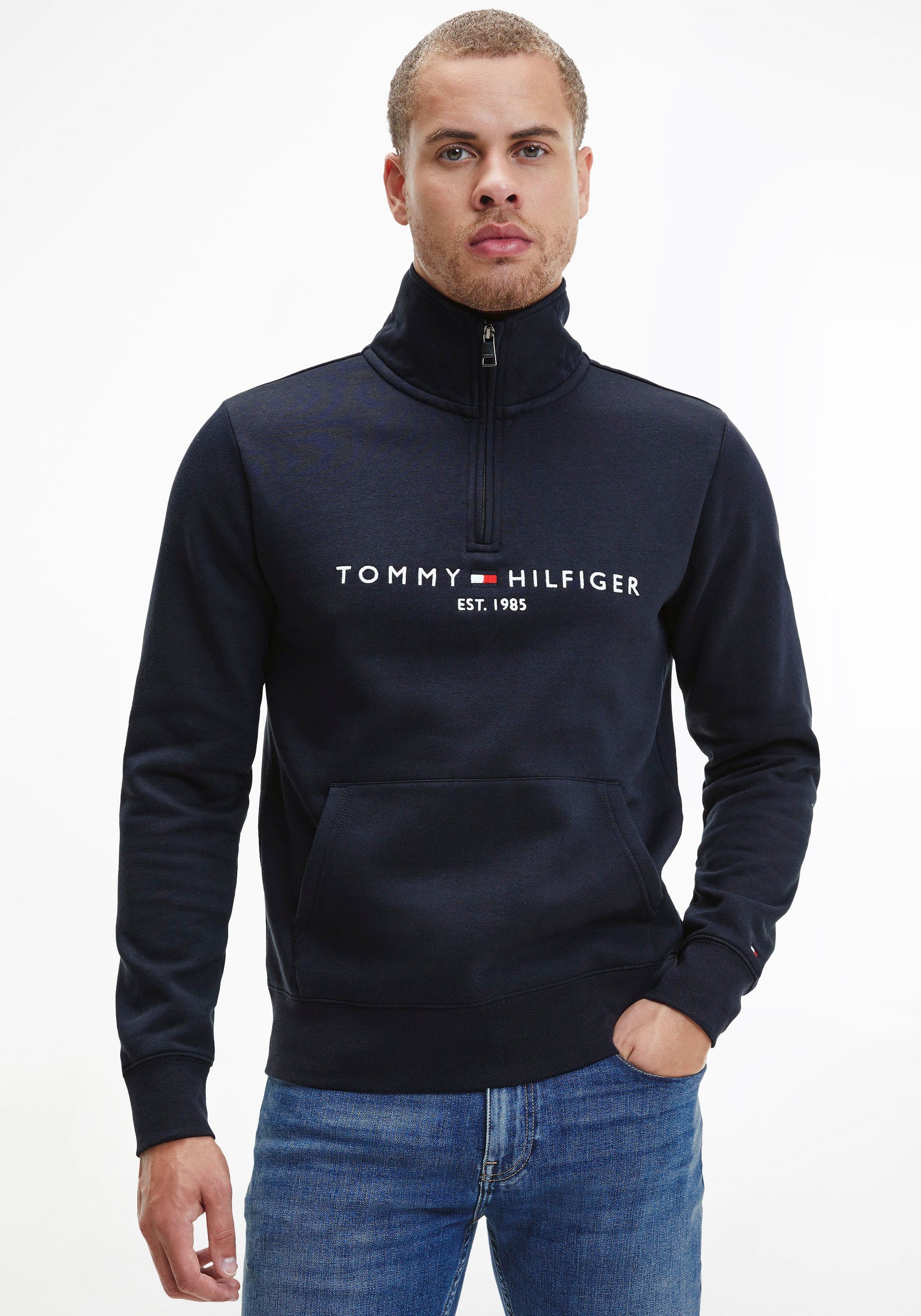 desert Hilfiger MOCKNECK sky LOGO TOMMY Tommy Sweatshirt