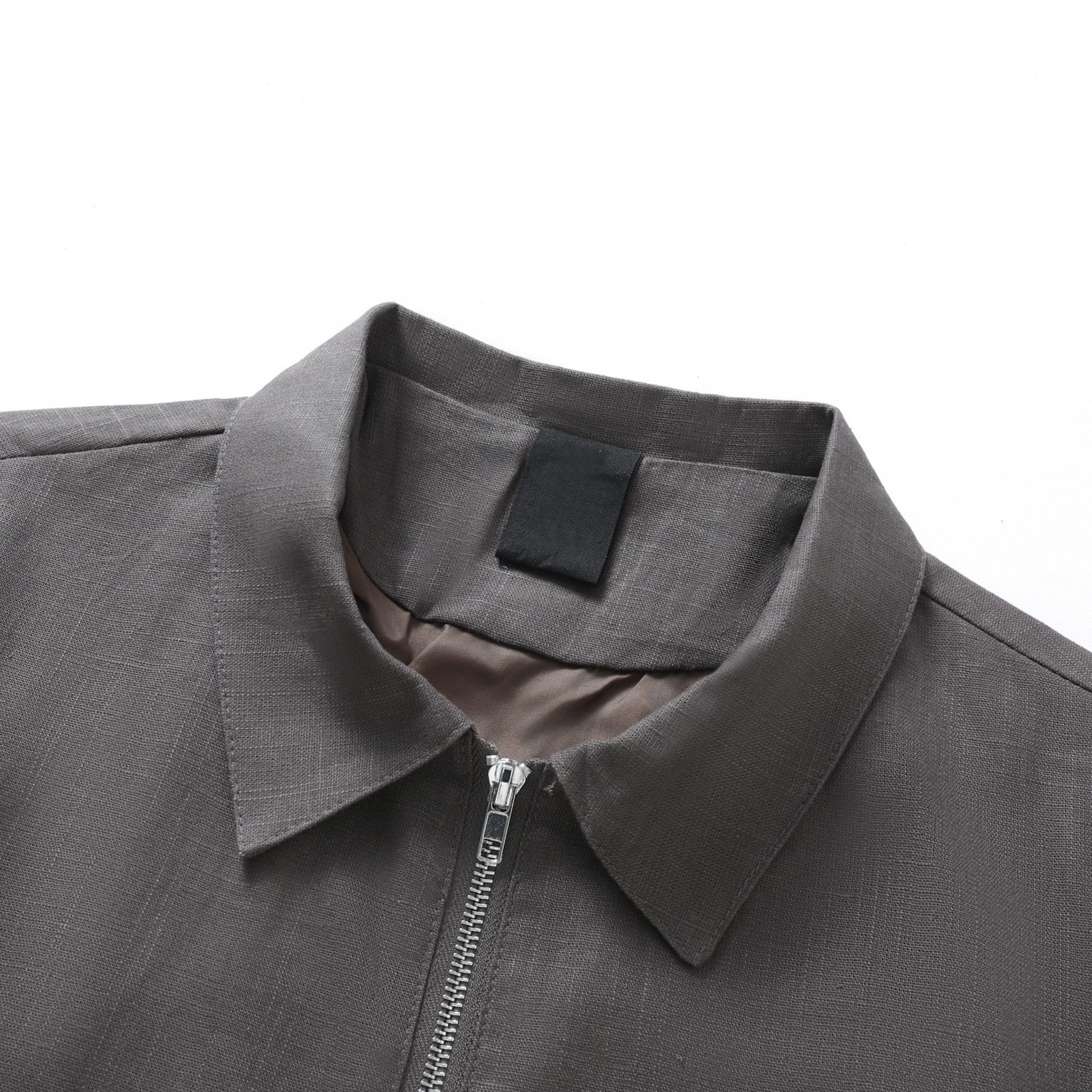 Allthemen Hemdjacke mit Reverskragen Herren Hemdjacke aus Leinen perfekt Passform