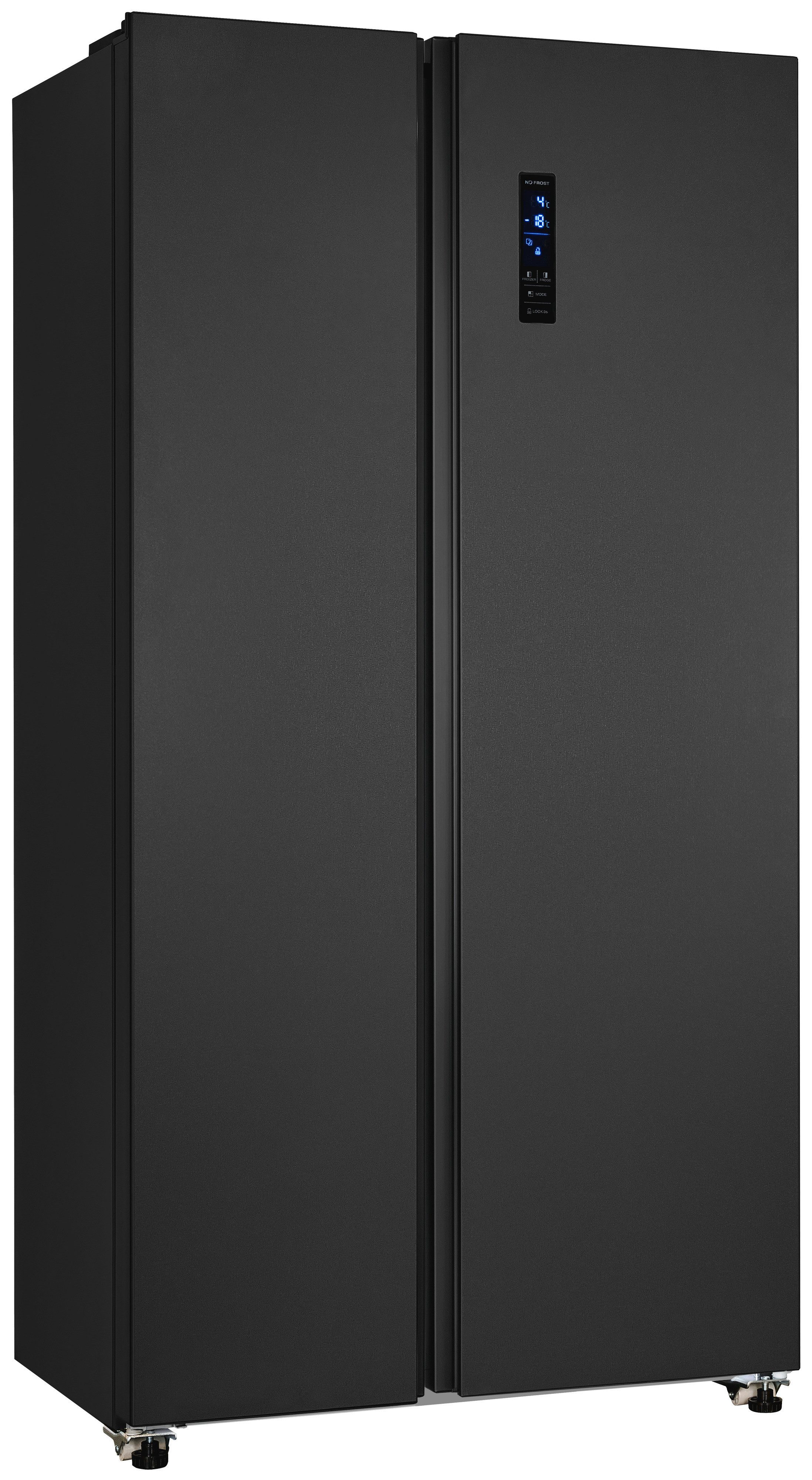 exquisit Side-by-Side SBS46-040E inoxlook-az, 177 cm hoch, 90 cm breit