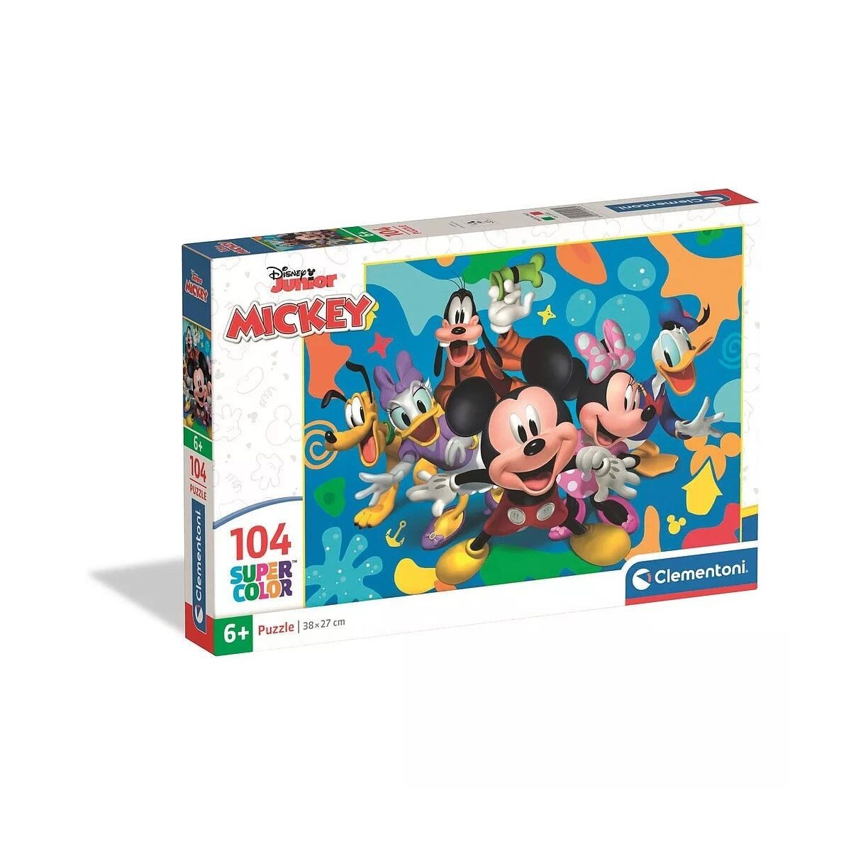 Clementoni® Lernspielzeug Disney Mickey Colorsplash 104-teiliges Clementoni-Puzzle