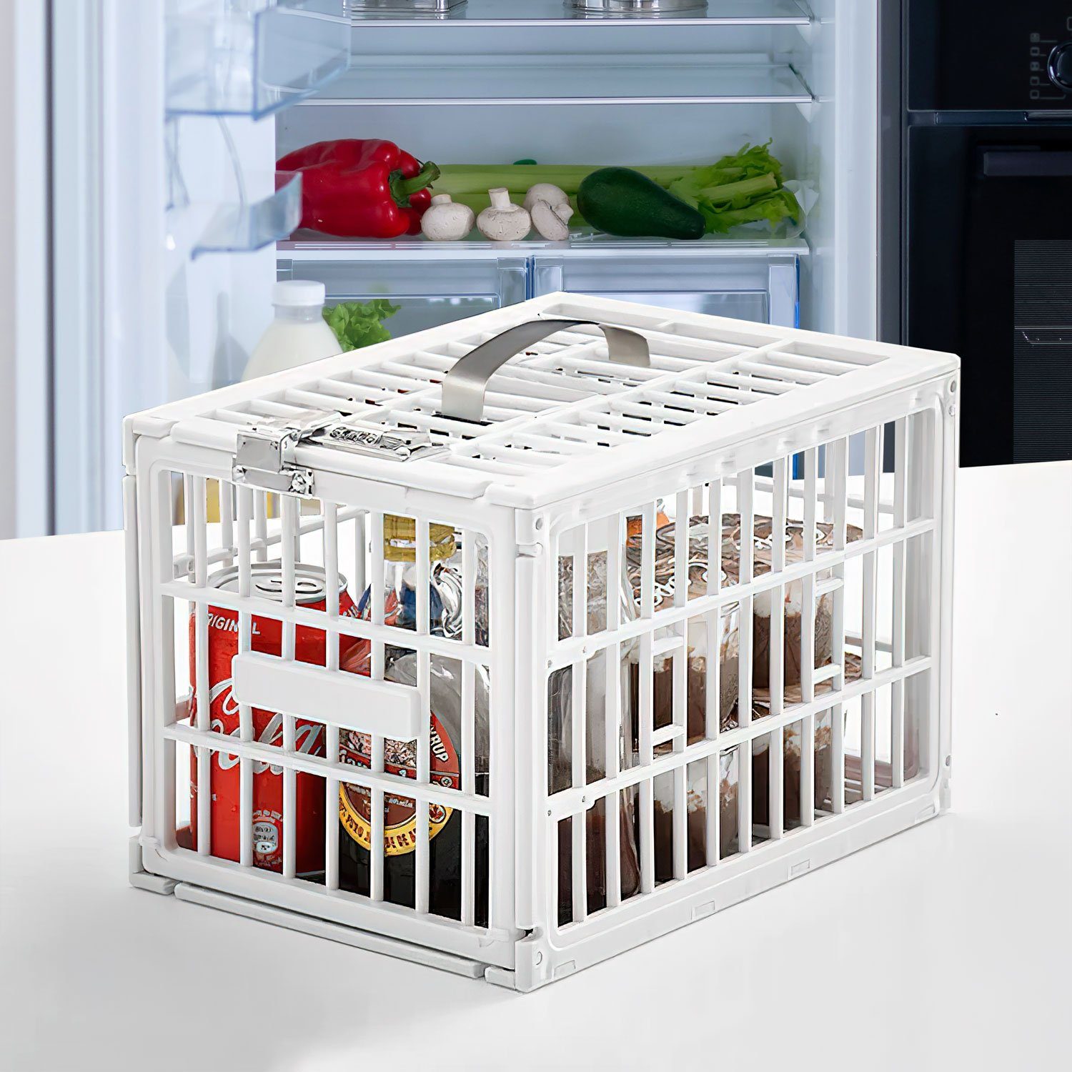 Goods+Gadgets Aufbewahrungssystem GOODS+GADGETS Kühlschrank Schlossbox – Sicherer Mini-Safe, (Fridge Locker), Kühlschrank Tresor-Box – Bild 5 von 5