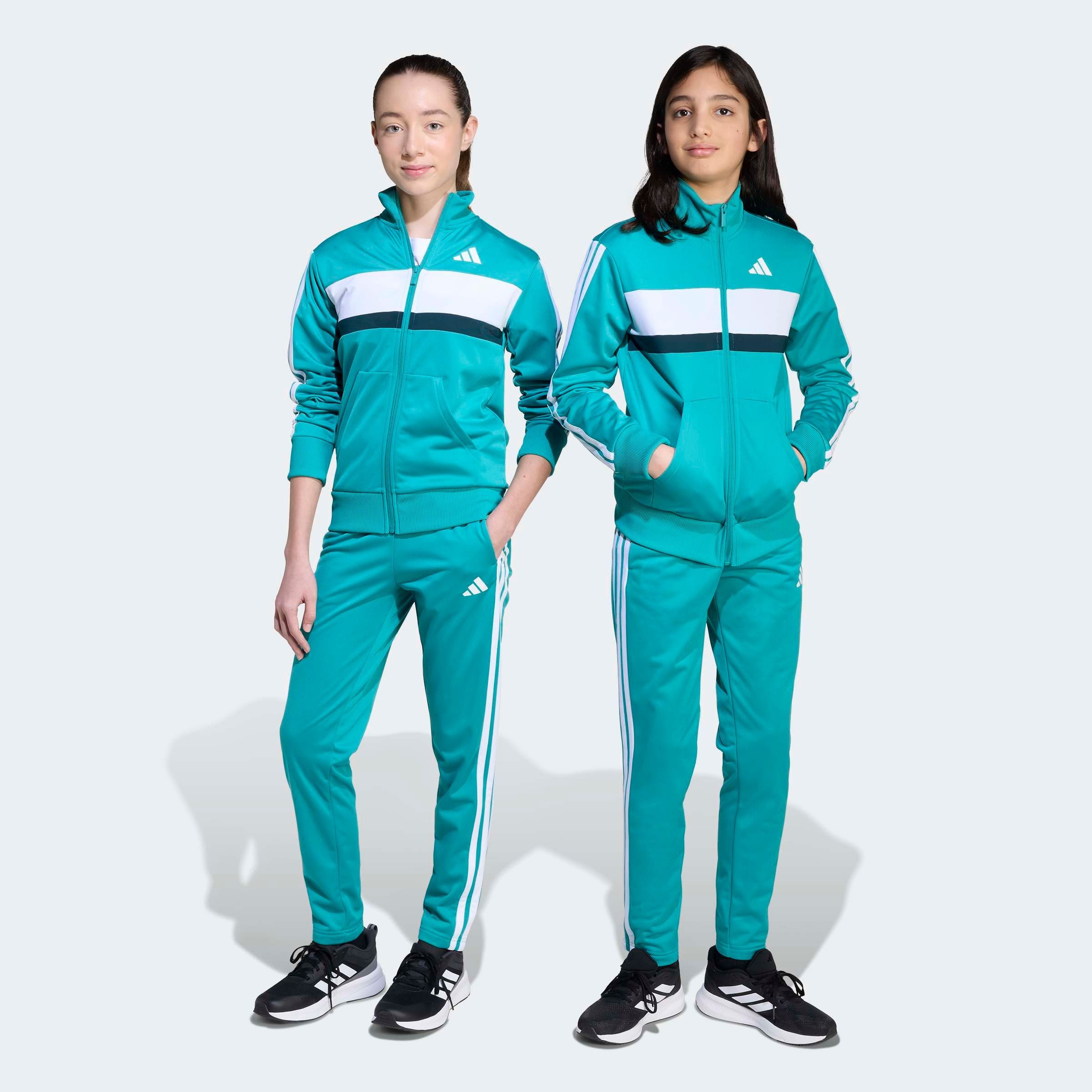 adidas Sportswear Trainingsanzug SEASONAL ESSENTIALS TIBERIO 3-STREIFEN TRICOT KIDS (2-tlg)