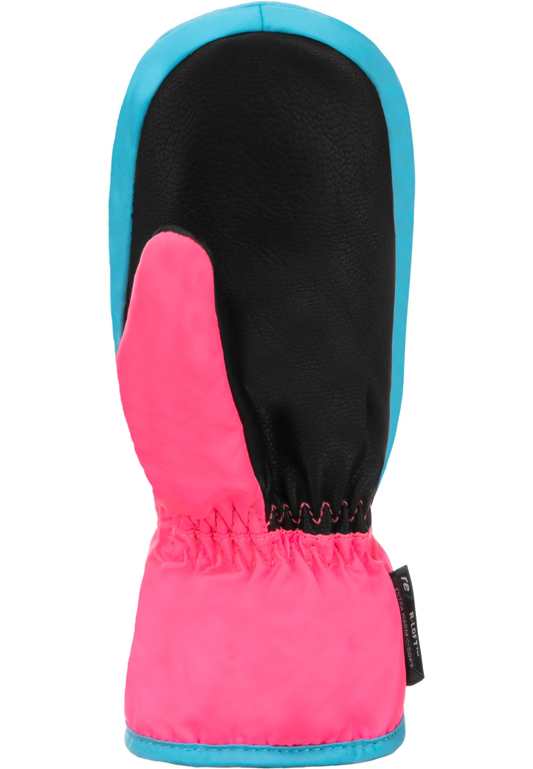 Reusch Fäustlinge Ben mit Reißverschluss blau-pink Mitten extra langem