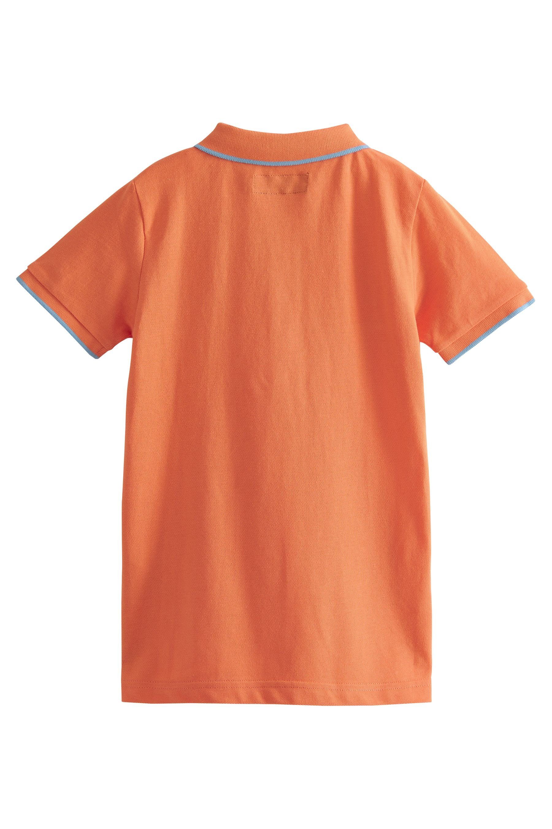 Next Poloshirt Kurzärmeliges (1-tlg) Polo-Shirt Orange