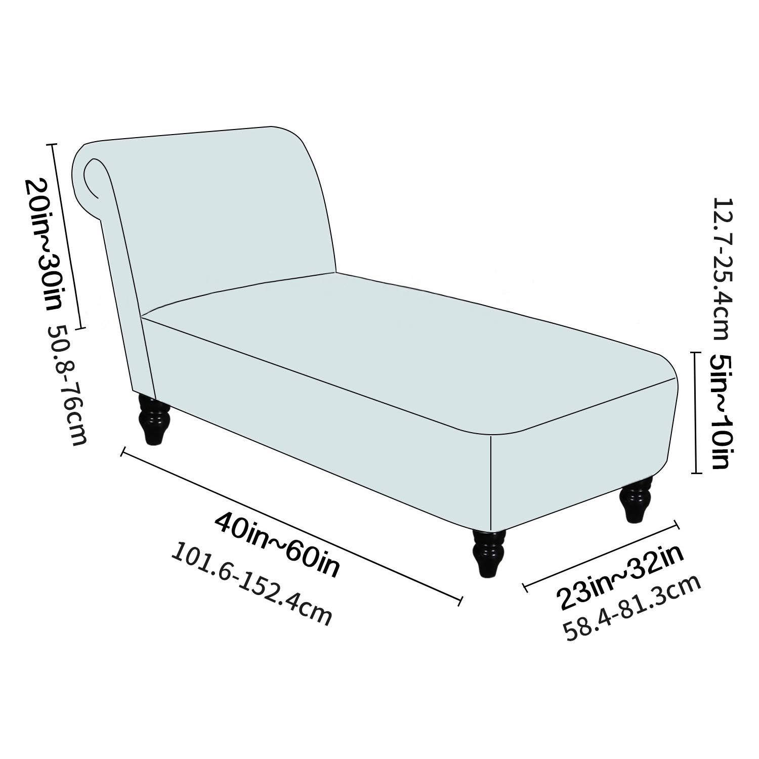 Refttenw Sofabezug Samt Chaiselongue Schonbezüge, Stretch Sofahusse,Armlose Stuhlbezug