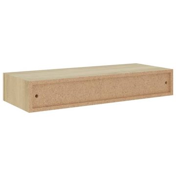 vidaXL Regal Wand-Schubladenregal Eichenoptik 60x23,5x10 cm MDF