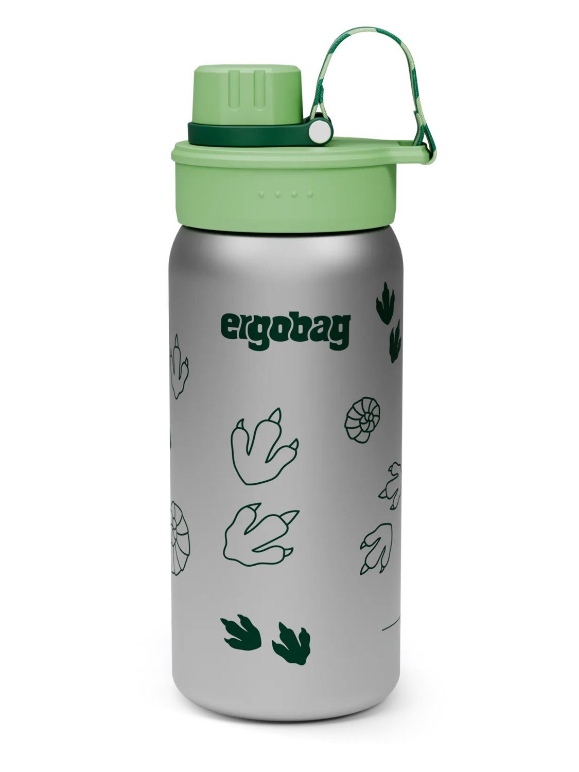 ergobag Trinkflasche Edelstahl Trinkflasche, auslaufsicher und kohlensäuregeeignet