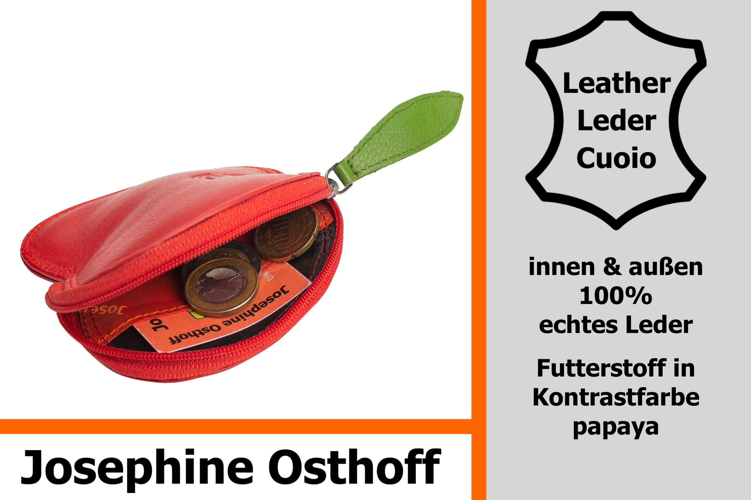 Josephine Osthoff Geldbörse Apfel Geldbörse rot / grün – Bild 4 von 5